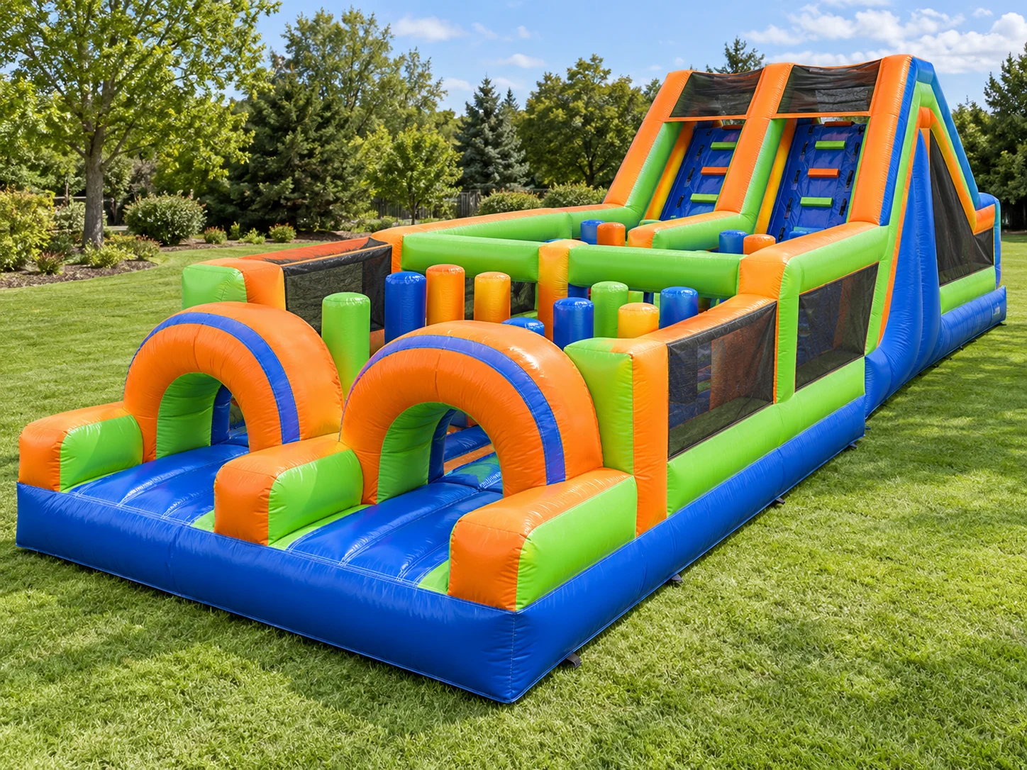 Illustrative inflatable obstacle course